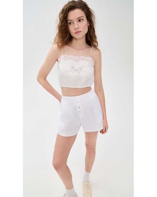 LoveShackFancy White Aliaya Top