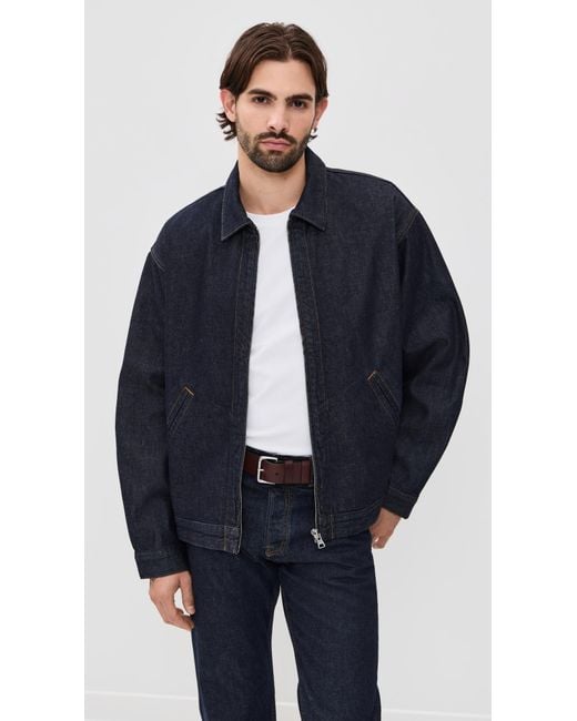 NN07 Blue Petrus Denim Zip Jacket for men