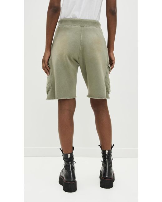 R13 Green Multipocket Relaxed Sweatshorts