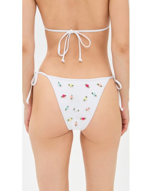 LSPACE White Levy Bitsy Bikini Bottoms