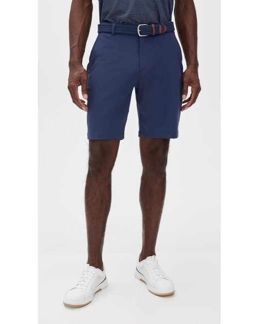 Redvanly Blue Varick Pull On Shorts 9 for men