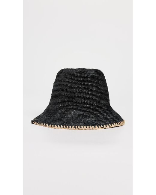 Rag & Bone Black Jade Whipstitch Rollable Hat