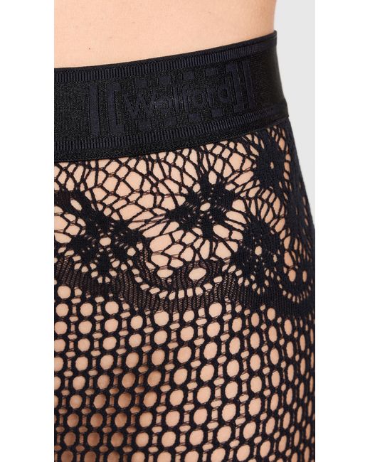 Wolford Black Flower Lace Tight