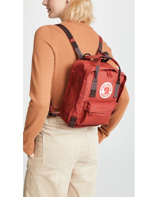 fjallraven kanken deep red random blocked