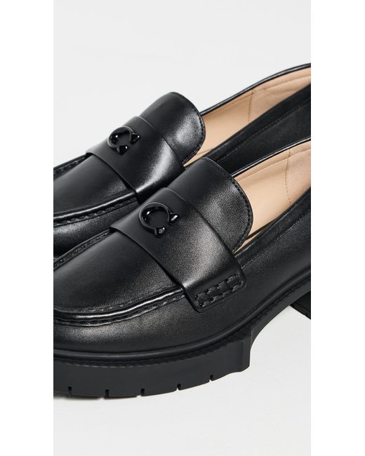 COACH Black Leah Loafers