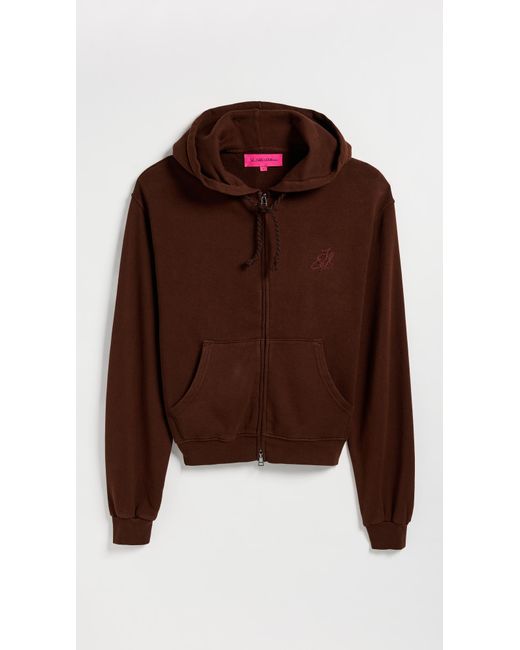The Elder Statesman Brown Daily Zip Hoodie
