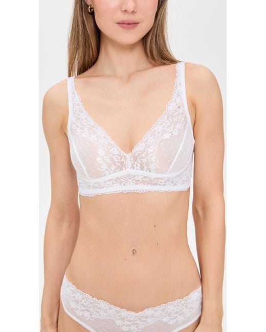 Commando White Double Take Lace Bralette
