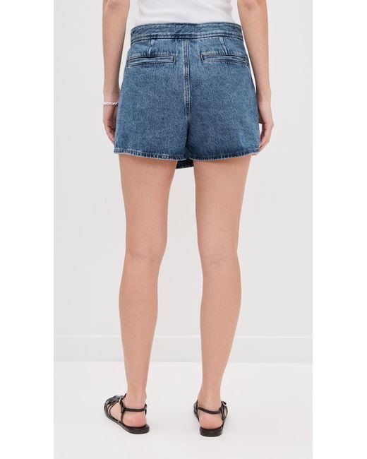 Madewell Blue Wrap Micro Mini Skort