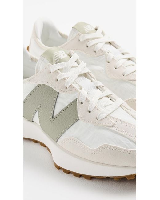 New Balance White 327 Sneakers