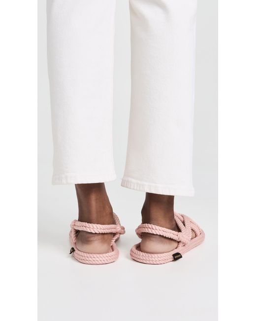 Bohonomad Pink Bodrum Rope Sandals