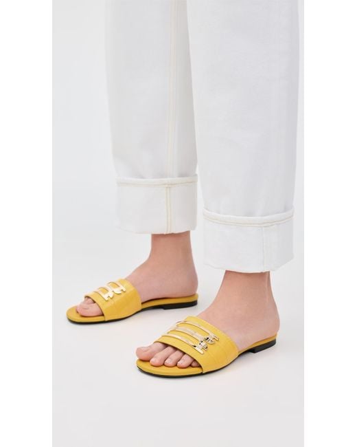 Victoria Beckham Yellow Slides