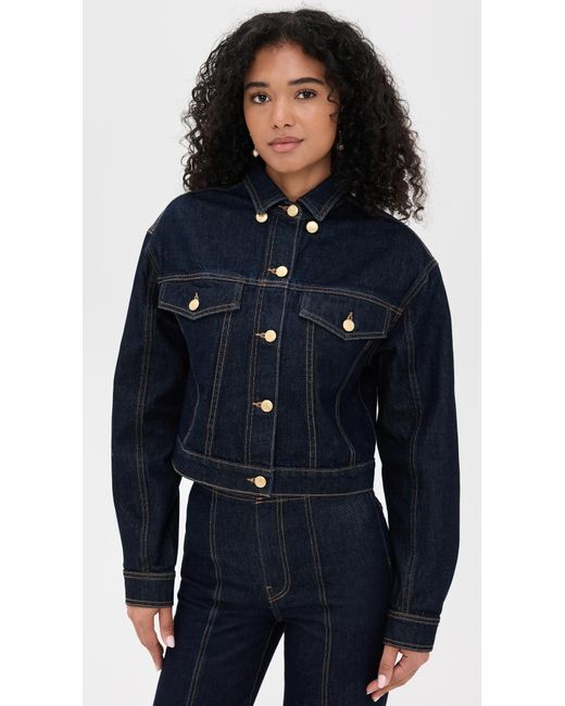 Ulla Johnson Blue The Agata Denim Cape Jacket