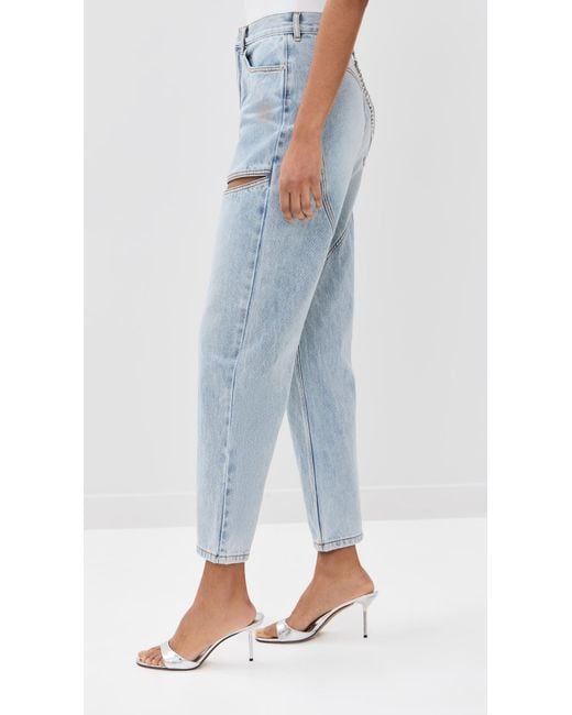 Area Blue Slit Jeans