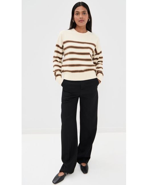 Le Bos Black Striped Boxy Pullover