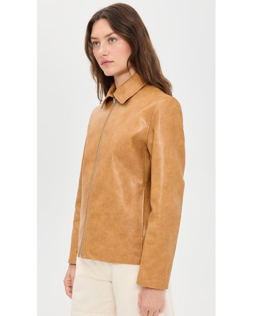 Rag & Bone Orange Jordie Faux Leather Jacket
