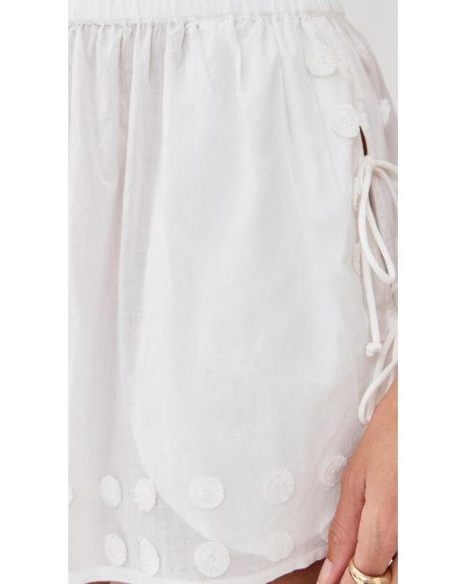 Ulla Johnson White Nima Open Side Short Coverup