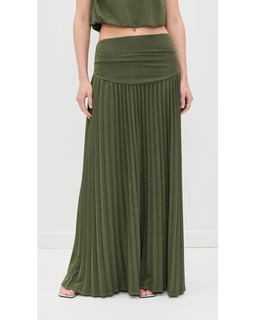 Lioness Green Field Of Dreams Maxi Skirt