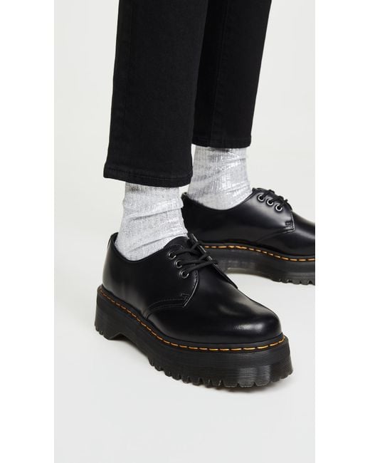 dr martens black 1461 flat shoes