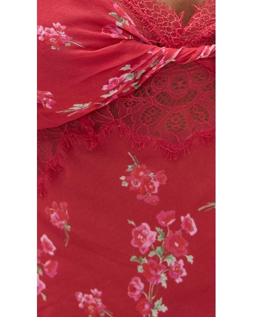 LoveShackFancy Red Belfast Top
