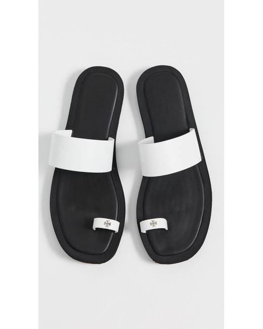 Tory Burch Black Toe Ring Flip Flops