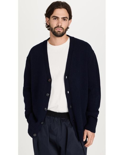 Maison Martin Margiela - Cardigan ⑭ Navy Maison Margiela Elbow Patch Cardigan in Blue for Men | Lyst