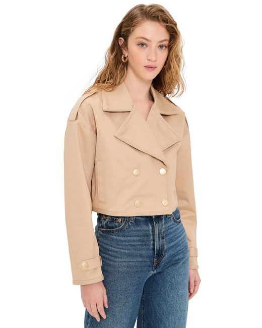 L'Agence Blue Kento Crop Trench Coat