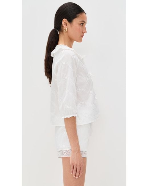 Bailey Rose White Embroidered Top