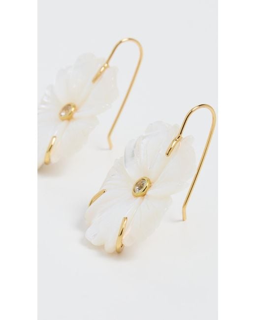 Lizzie Fortunato White New Bloom Earrings