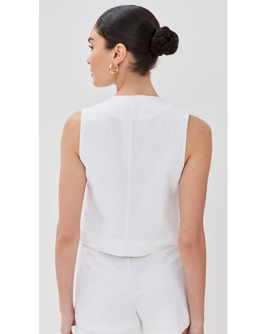 Le Bos White Simone Vest