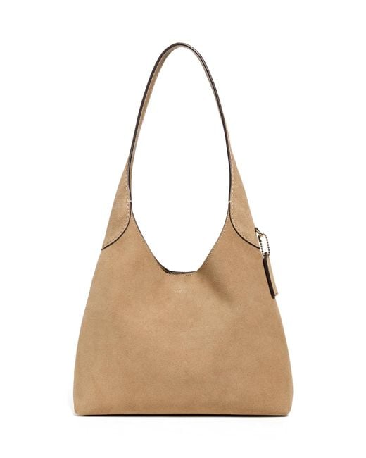 COACH Natural Suede Brooklyn Shoulder Bag 28