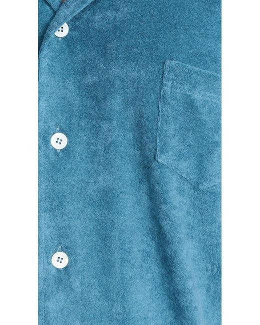 Howlin' By Morrison Blue Cocktail Towel Shirt for men