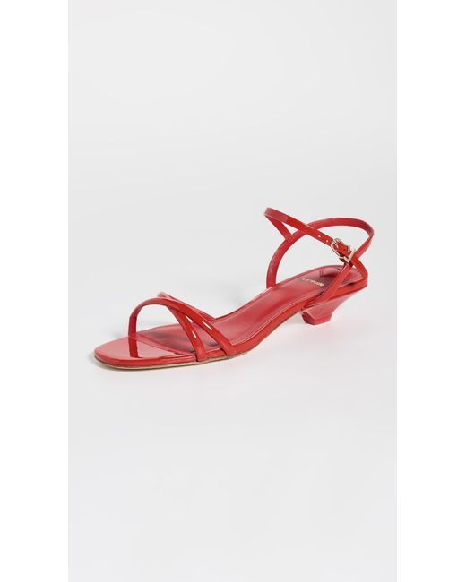 Larroude Red Charlotte Sandals