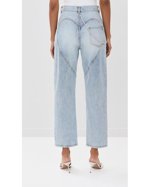 Area Blue Slit Jeans