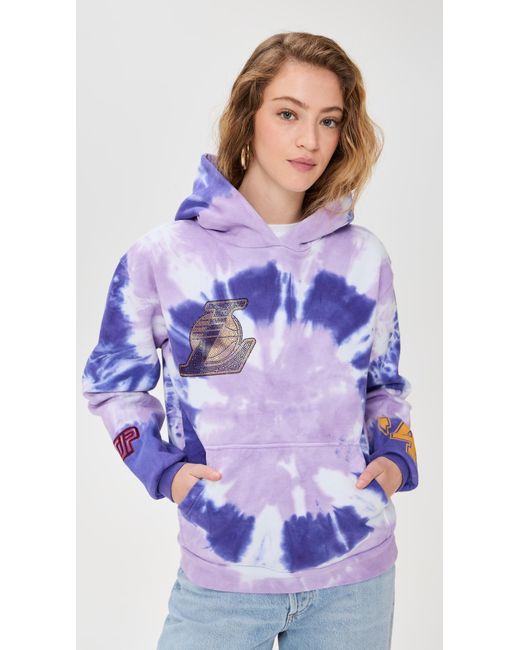 DANNIJOPRO Purple Los Angeles Lakers Tie Dye Hoodie