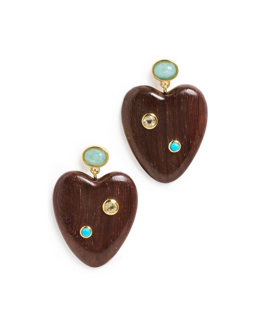 Lizzie Fortunato Multicolor Tamarind Heart Earrings