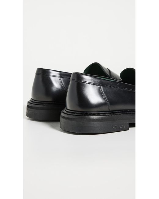 VINNY'S Black Vinnee Penny Loafers for men