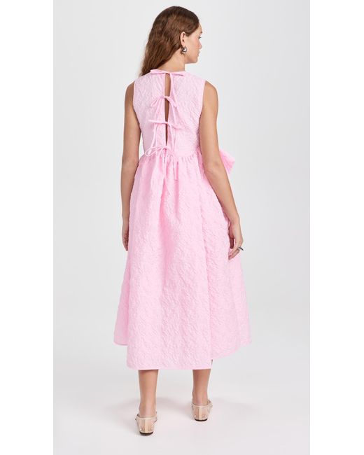 CECILIE BAHNSEN Pink Grappolo Matelassé Ditte Dress