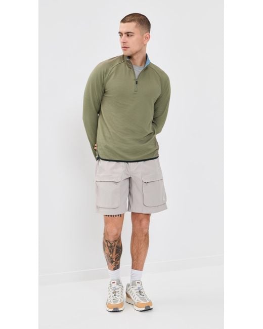 Rhone Green Founder's Quarter Zip Pullover for men