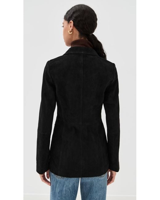 Rohe Black Suede Cinched Blazer