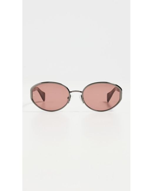 Rag & Bone Black Oval Metal Sunglasses