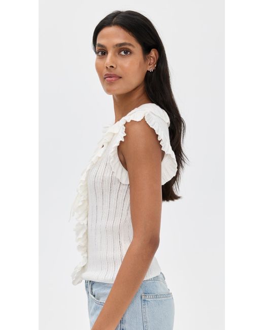 LoveShackFancy White Elizabelle Top