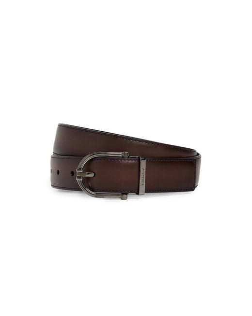 black and brown reversible ferragamo belt