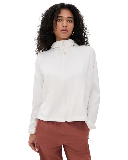 Beyond Yoga White Cross Country Packable Jacket