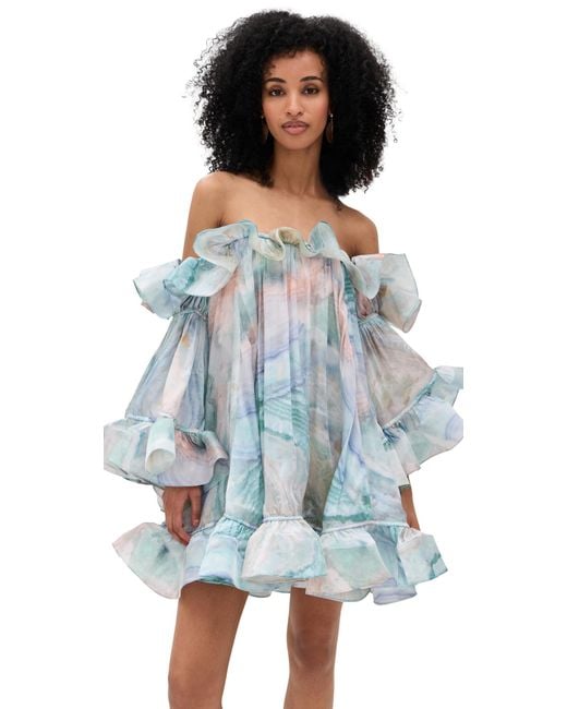 Zimmermann Illuminate Flounce Mini Dress | Lyst