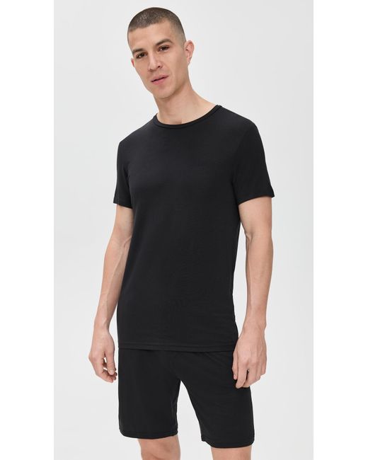Calvin Klein Black Ultra Soft Modal Sleep Crew Neck T-Shirt for men