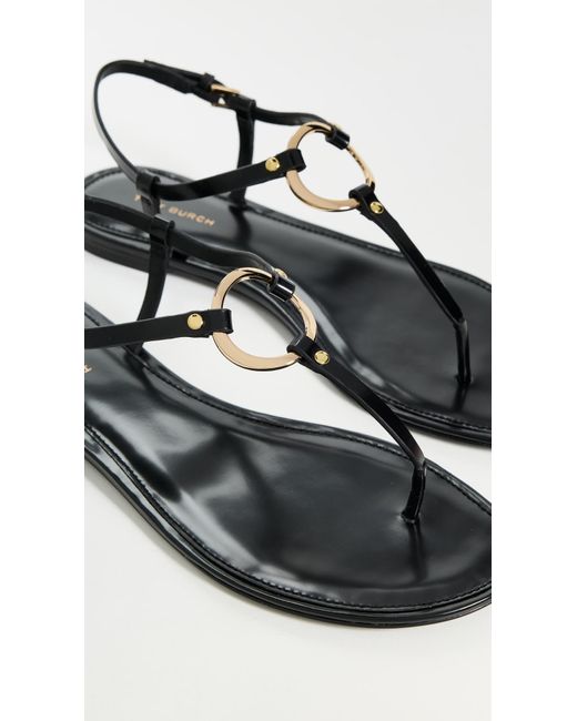 Tory Burch Black Ring Sandals