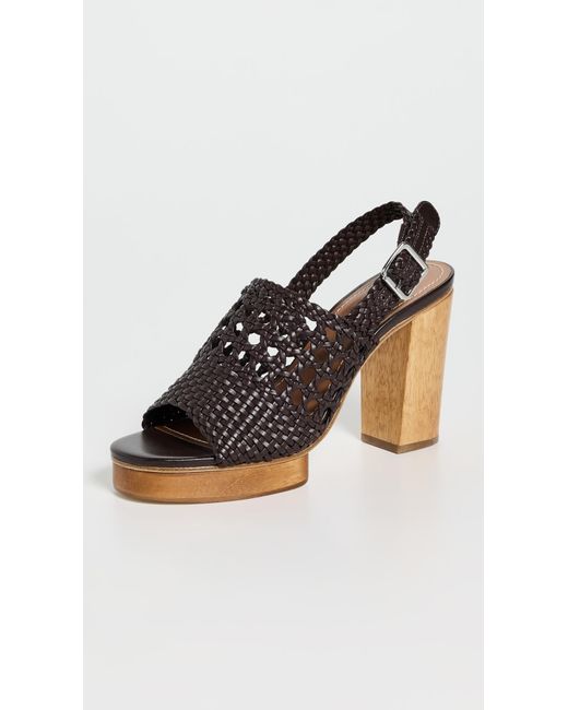 Staud Black Martina Platform Sandals
