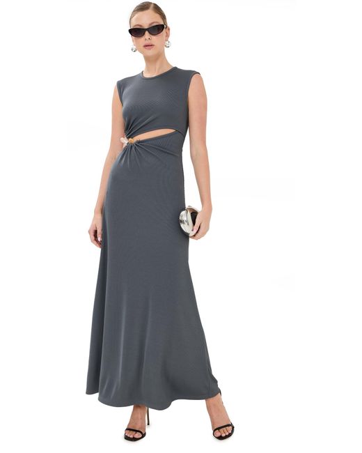 Christopher Esber Black Concave Stone Tank Dress