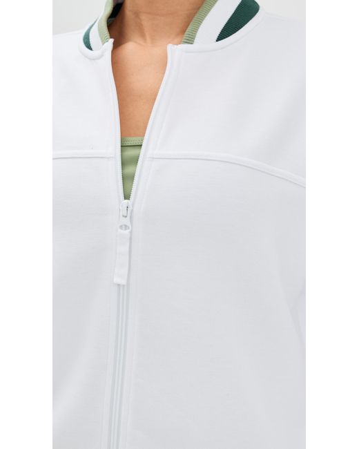 Z Supply White Hampton Varsity Jacket