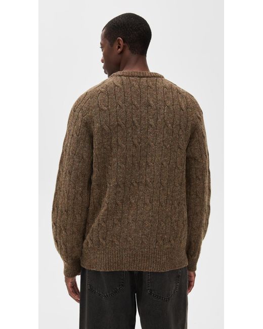 Howlin' By Morrison Brown Cable Guy Sweater for men
